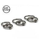 Titanium Captive Bead Hoop – Septum & Cartilage Piercing.