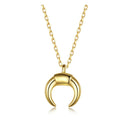 Gold & Rhodium Moon Necklace – 14K Gold Over Sterling Silver.