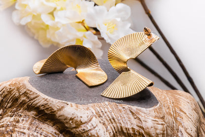 Gold Spiral Earrings | Gold Earrings | Ella & Faith London