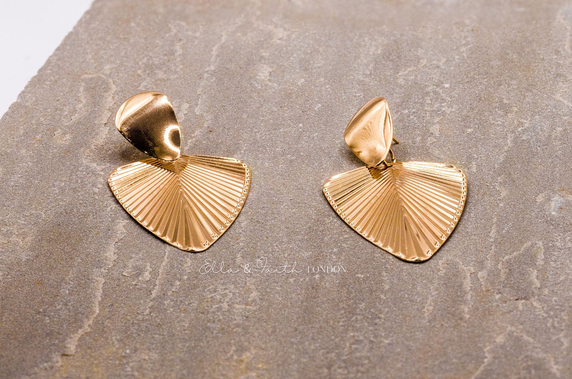 Gold Leaf Earrings | Gold Leaves Earrings | Ella & Faith London