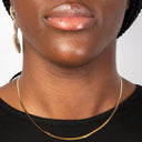 Snake Bone Chain Necklace– Gold Plated Necklace