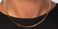 Flat Snake Chain Necklace – 18K Gold Plated, Water-Resistant & Tarnish-Free