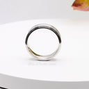 Titanium Two-Tone Wedding Band – Comfort Fit, Hypoallergenic & Durable.