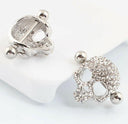 Crystal Nipple Shield – 316L Steel & Rose Gold with CZ Stones, 14G.