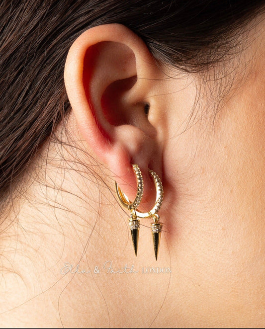 Spike Hoop Earrings | Spike Drop Earrings | Ella & Faith London