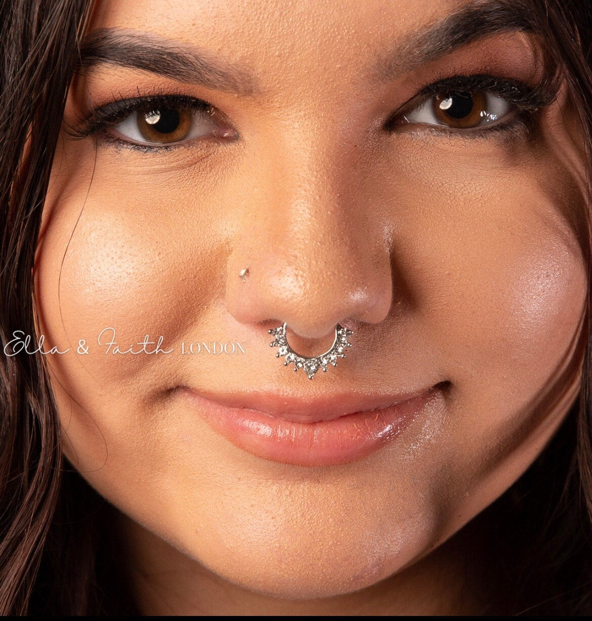 Fake Septum Ring | Faux Clicker Hoop | Ella & Faith London