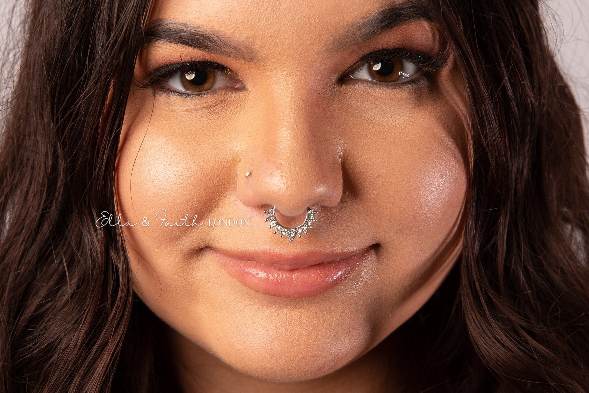 Fake Septum Ring | Faux Clicker Hoop | Ella & Faith London