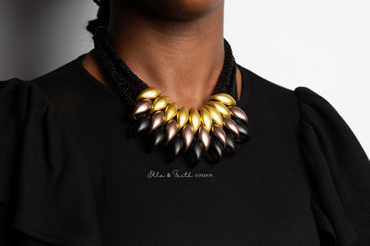 Black Bib Necklace | Necklace Bibs | Ella & Faith London