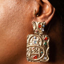 Oversized Multicolour Statement Earrings