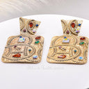 Oversized Multicolour Statement Earrings
