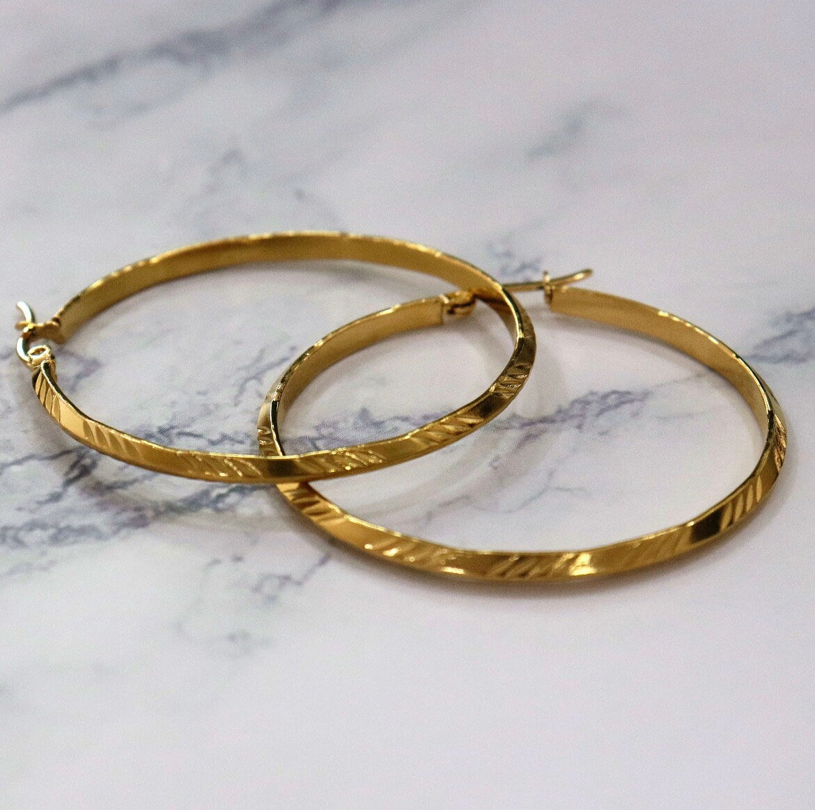 Large Hoop Earrings | Sleeper Hoop Earrings | Ella & Faith London