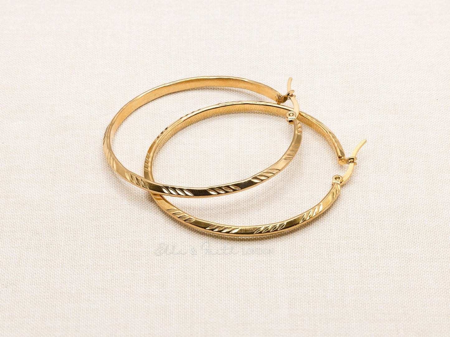 Large Hoop Earrings | Sleeper Hoop Earrings | Ella & Faith London