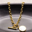 Simple Gold Necklace | T Bar Necklace Gold | Ella & Faith London