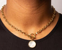 Gold T-Bar Toggle Necklace – Gold Statement Chain