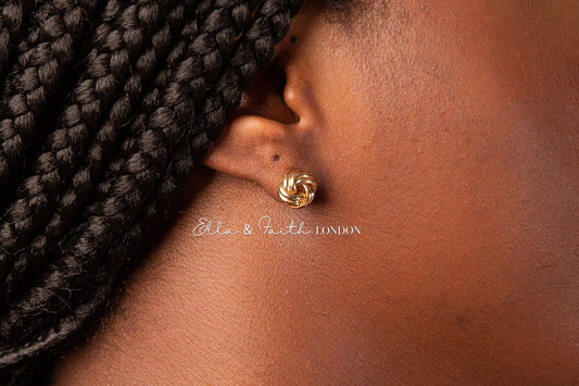 Womens Earring Studs | Dainty Whirl Studs | Ella & Faith London