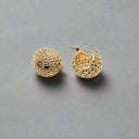 Golden Woven Hoop Earrings – 18K Handwoven Basket Earrings