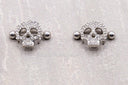 Crystal Nipple Shield – 316L Steel & Rose Gold with CZ Stones, 14G.
