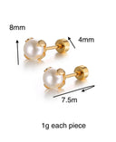 Pearl Flat back Earrings | Ella & Faith London