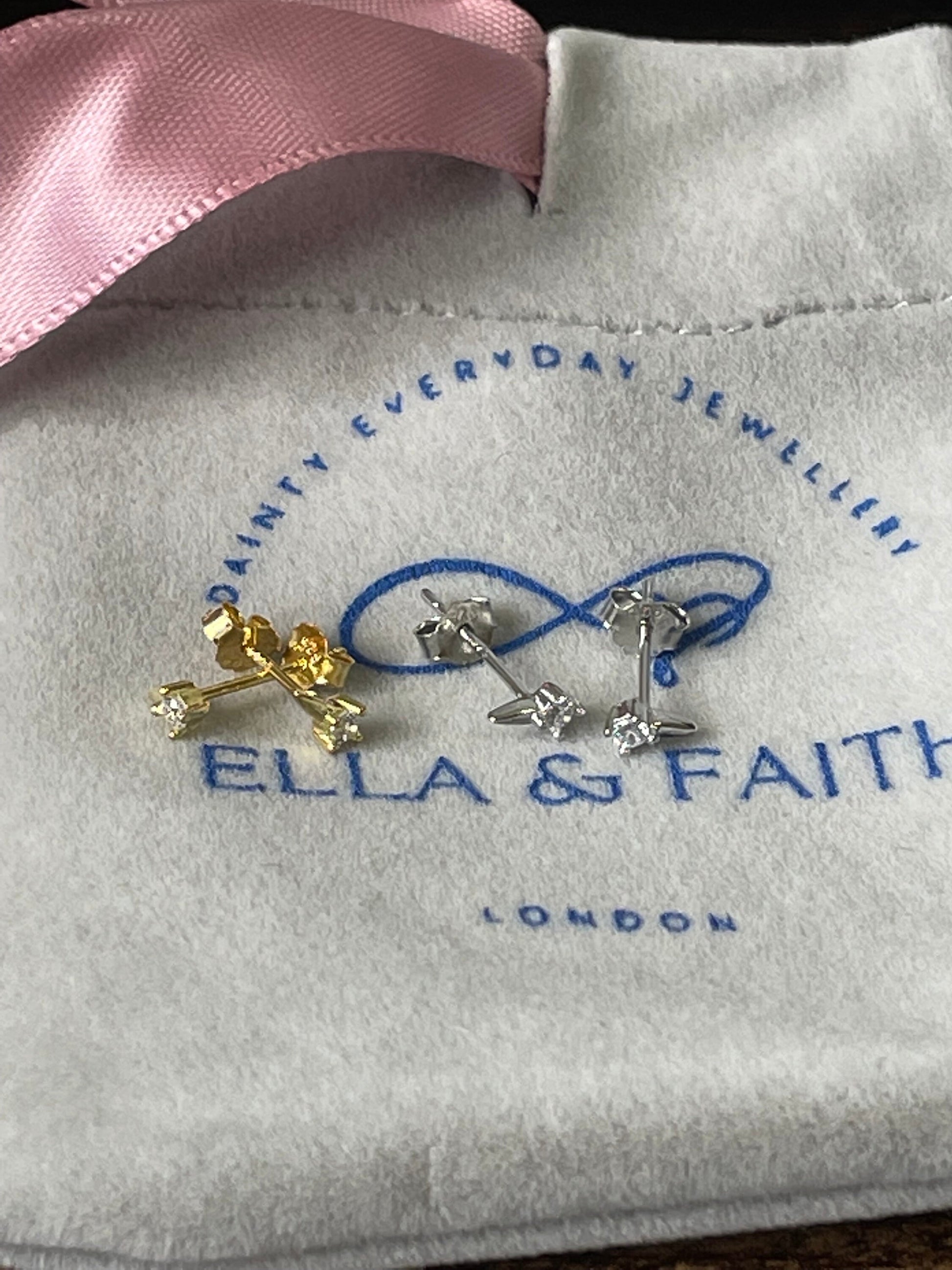 Small Gold Earrings | Cartilage Stud Earring | Ella & Faith London