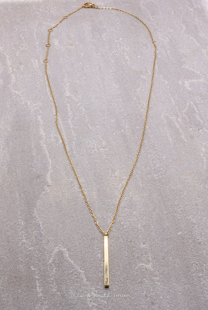 Gold Layered Necklace | Circle Bar Pendant | Ella & Faith London