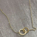 Minimalist Circle & Bar Necklace –18K Gold PVD | Lightweight & Durable.