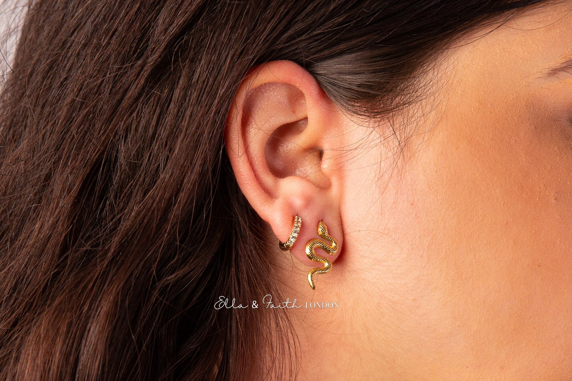 Tiny Hoop Earrings | Rook Hoop Earring | Ella & Faith London