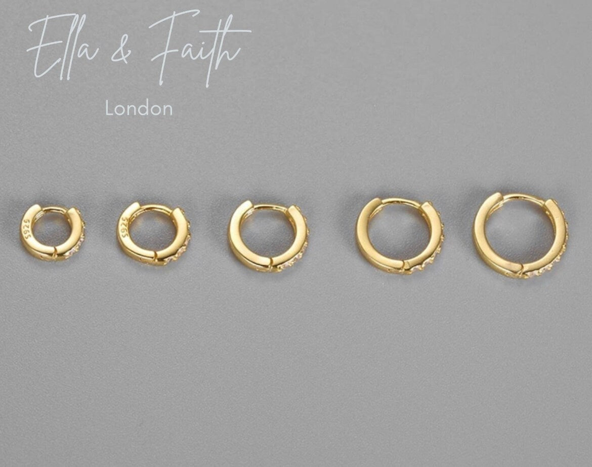 Tiny Hoop Earrings | Rook Hoop Earring | Ella & Faith London