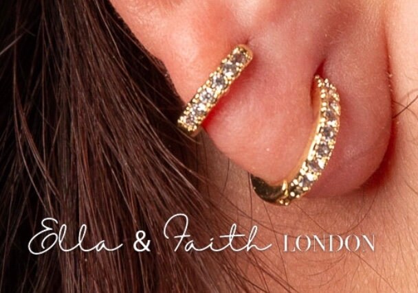 Tiny Hoop Earrings | Rook Hoop Earring | Ella & Faith London