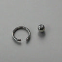 Nose Ring Silver~ Captive Bead Ring~ Ball Closure Ring.