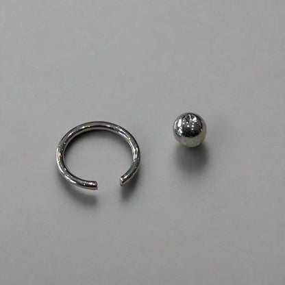 Silver Ball Hoop Earrings | Ball Closure Earring | Ella & Faith London