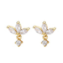 Dainty Lotus Flower Earrings– 18K Gold Over Sterling Silver