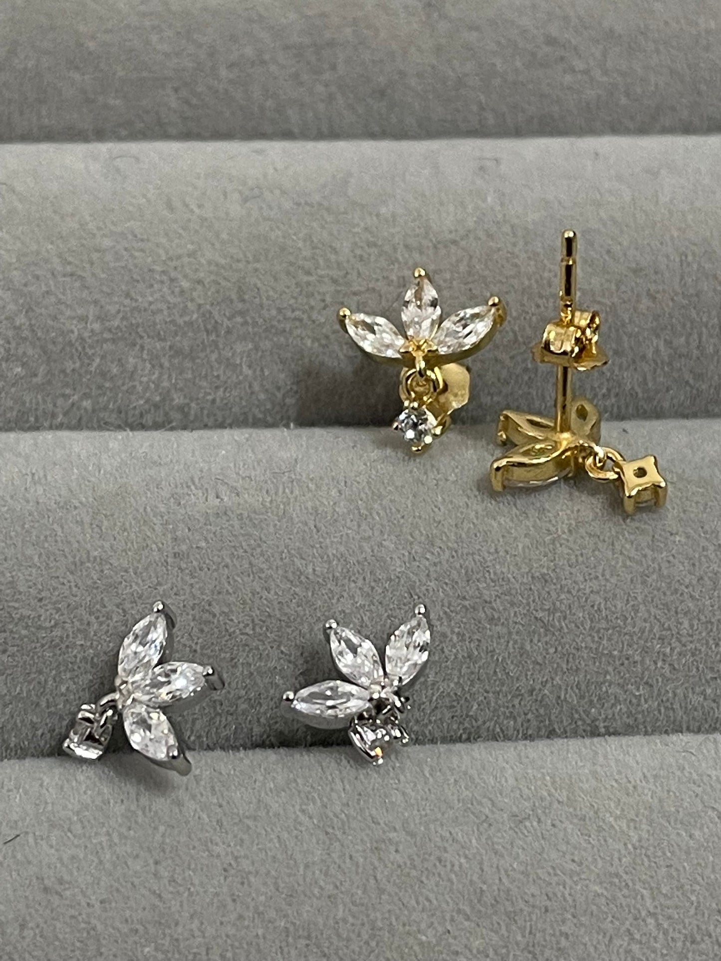 Studs Earrings Silver | Small Pineapple Earrings | Ella & Faith London