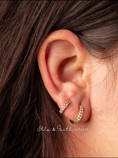 Tiny Hoop Earrings | Rook Hoop Earring | Ella & Faith London