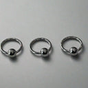 Nose Ring Silver~ Captive Bead Ring~ Ball Closure Ring.