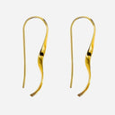 Gold Wave Spiral Earrings – 14K Gold Over Sterling Silver