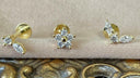 Sterling Silver Flat Back Internally Threaded Earrings 