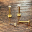 18K gold plated hypoallergenic surgical steel studs
