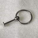 Flatback Barbell Cartilage Earring – 16G Internally Threaded Hoop.