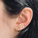 Sterling Silver Flat Back Internally Threaded Earrings 