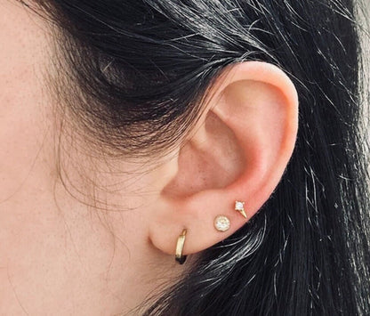 Small Gold Earrings | Cartilage Stud Earring | Ella & Faith London