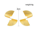 14K Gold-Plated Statement Drop Stud Earrings