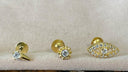 Sterling Silver Flat Back Internally Threaded Earrings 