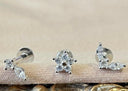 Sterling Silver Flat Back Internally Threaded Earrings 