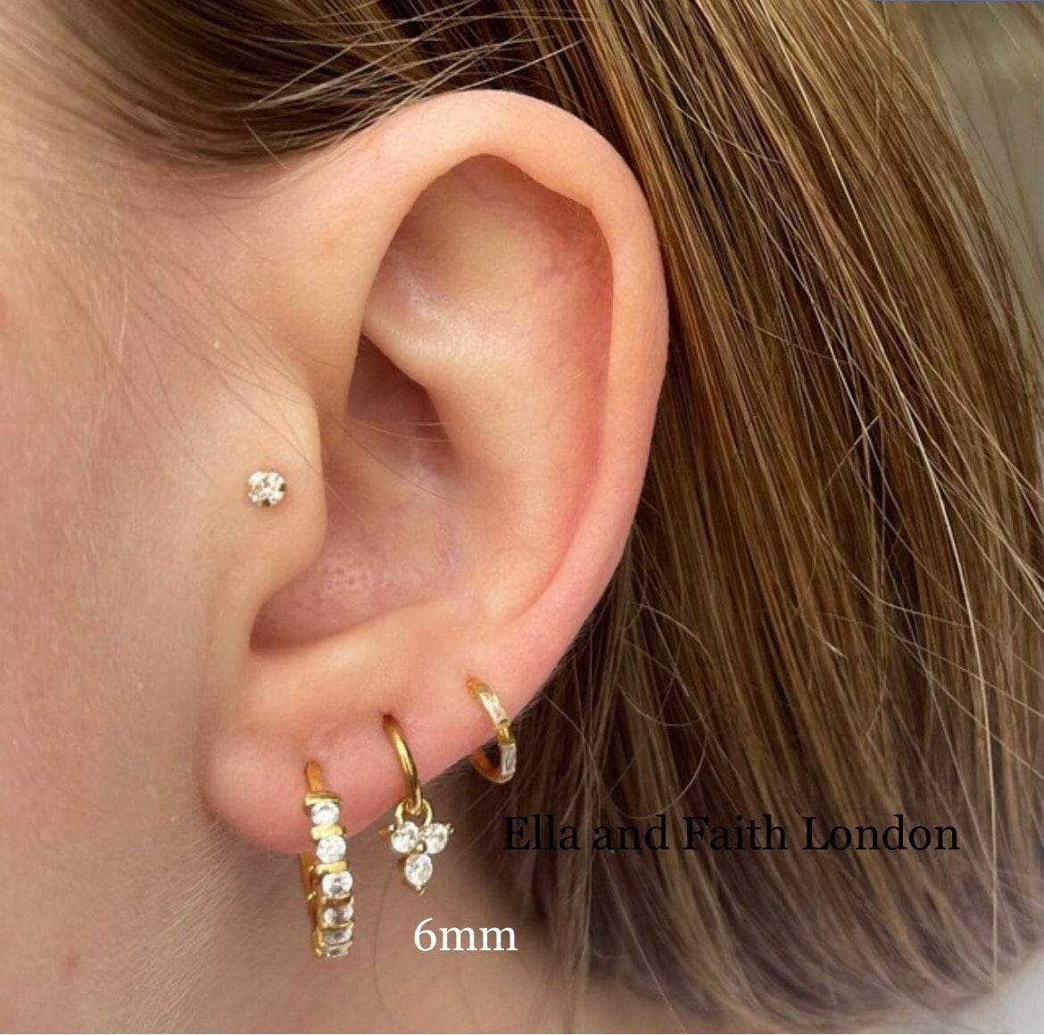 Tragus Piercing Jewelry | Tragus Earring Gold | Ella & Faith London